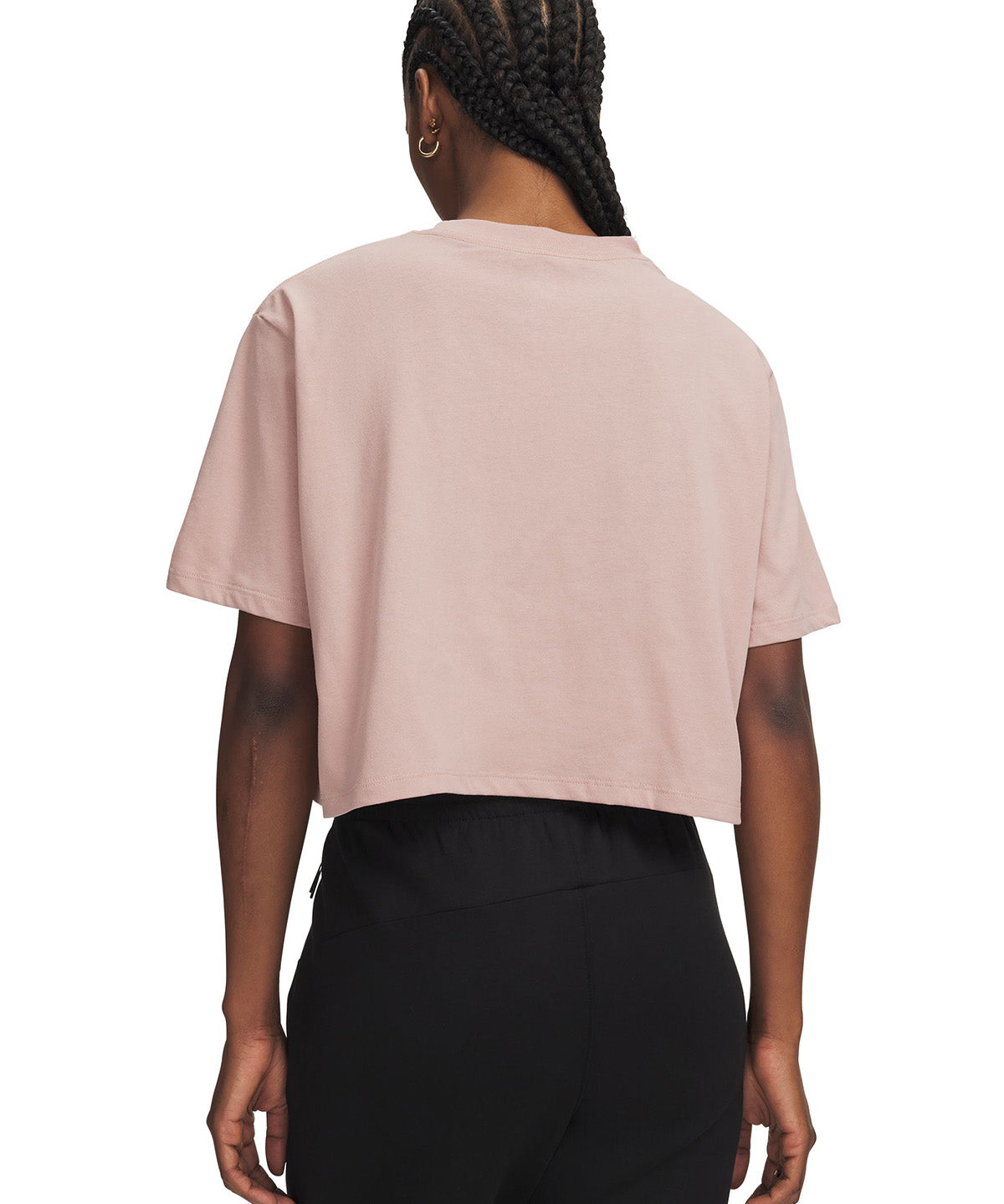 Polera manga corta UA W Center Left Chest rosada para mujer