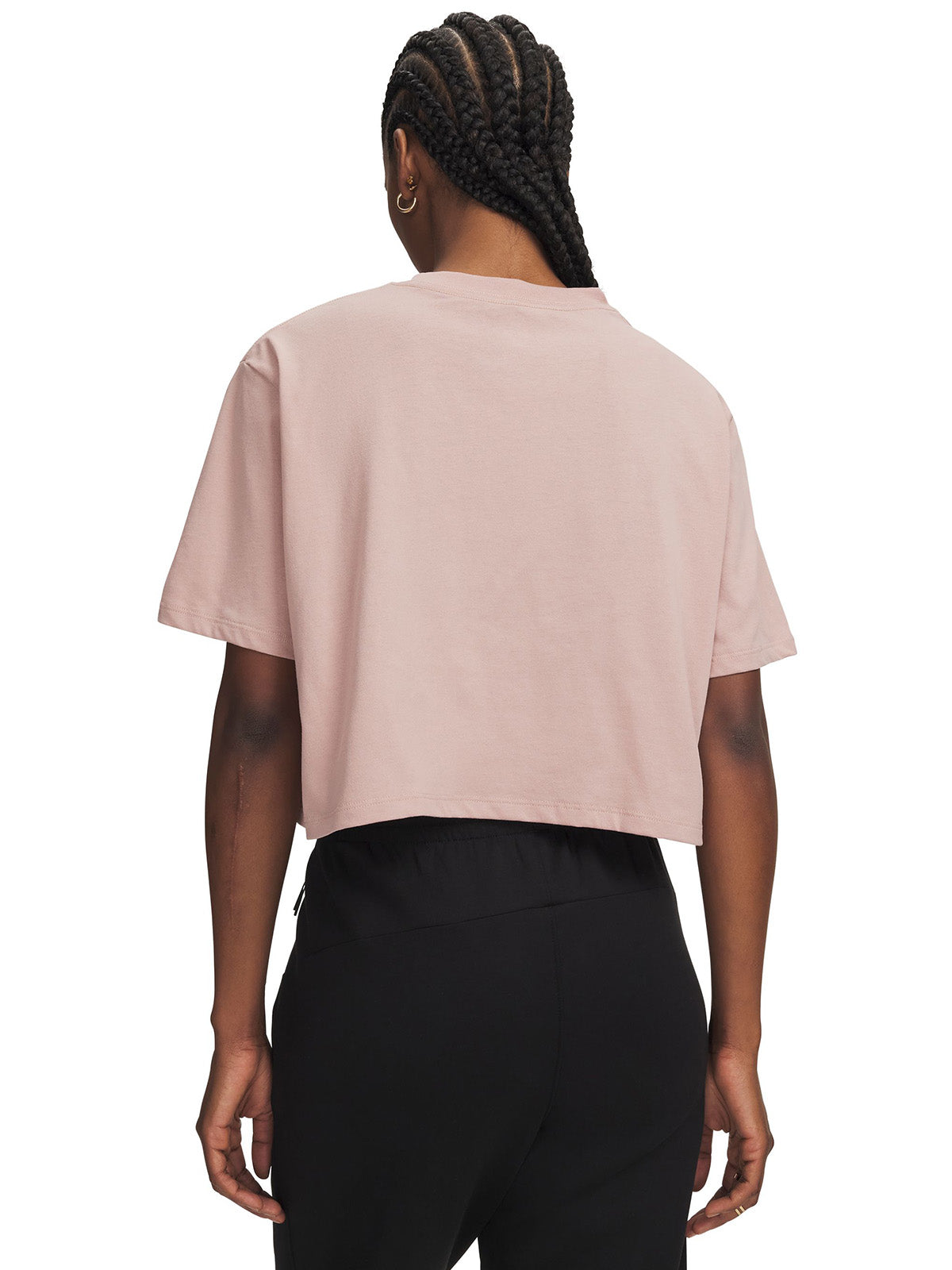 Polera manga corta UA W Center Left Chest rosada para mujer