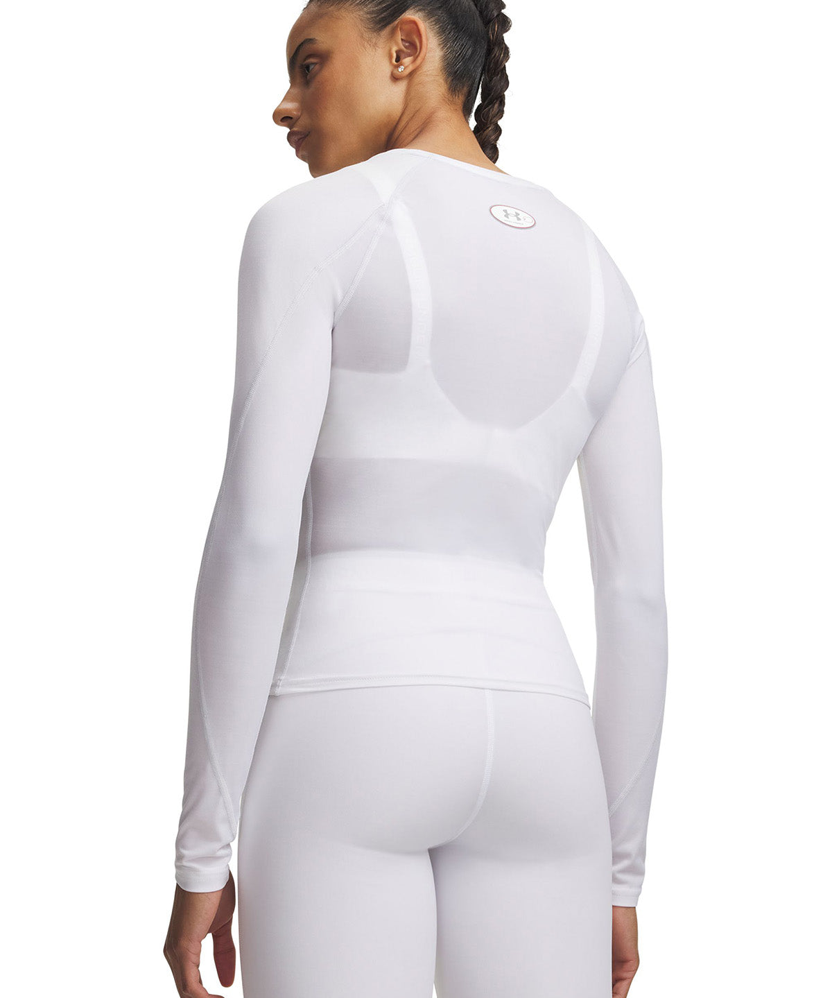 UA HeatGear Elite LS Primera Capa Superior blanco para mujer