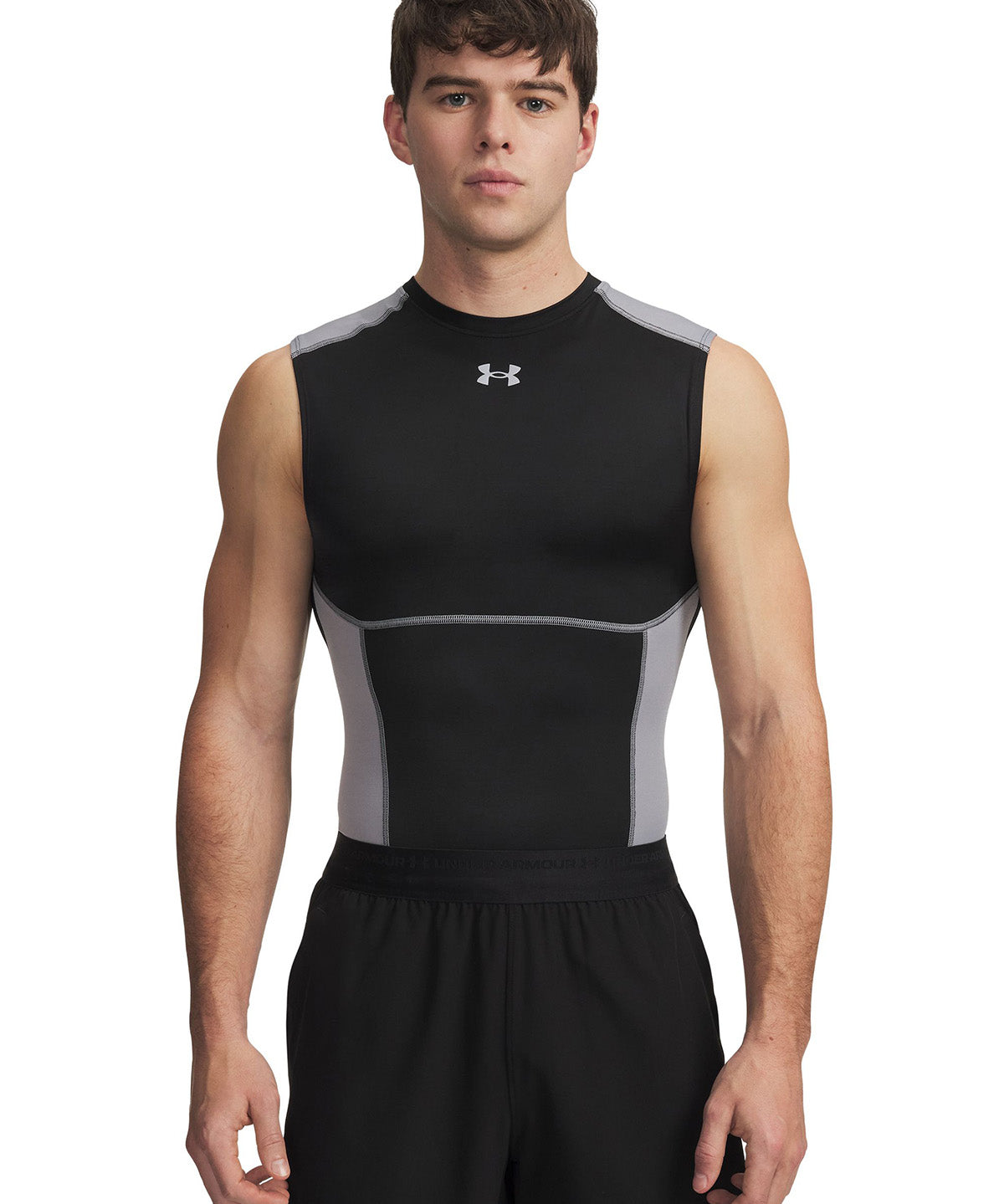 UA HG Elite Compression SL Primera Capa Superior negra para hombre