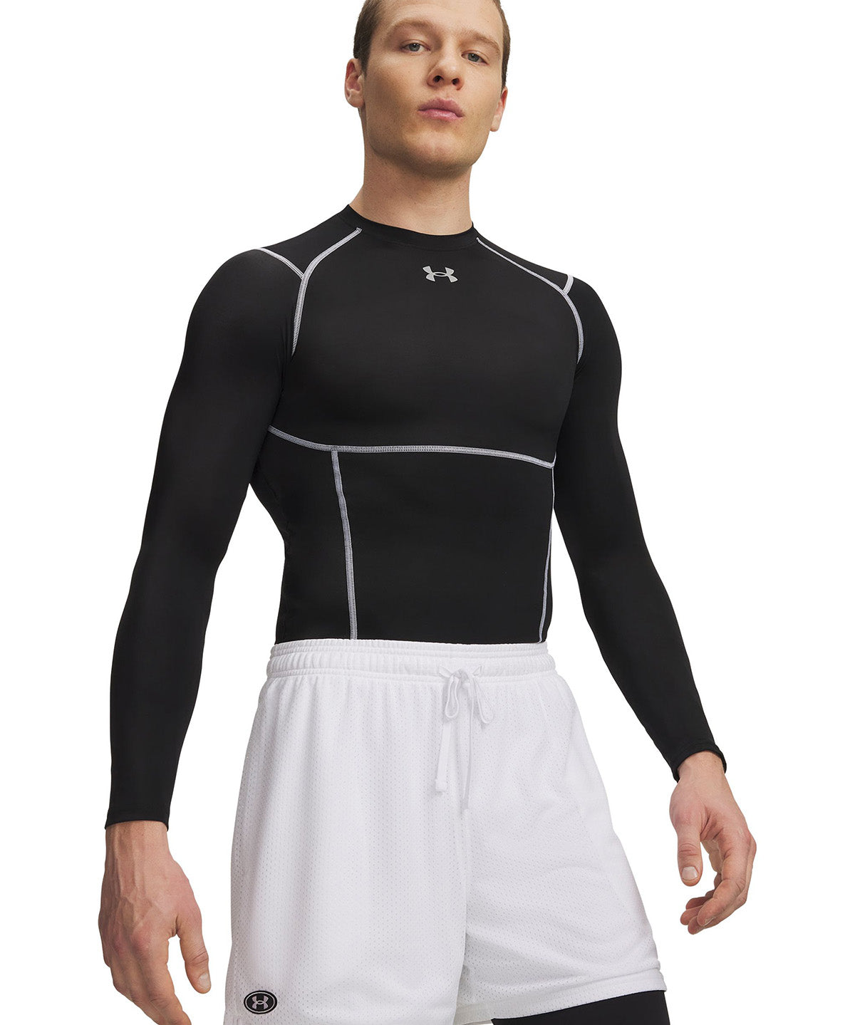 UA HG Elite Comp LS Primera Capa Superior Negro para Hombre