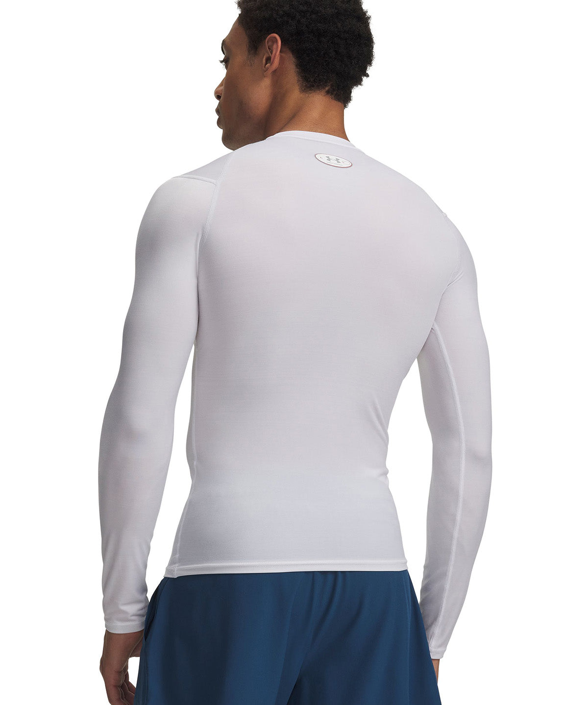 UA HG Elite Comp LS Primera Capa Superior blanco para hombre