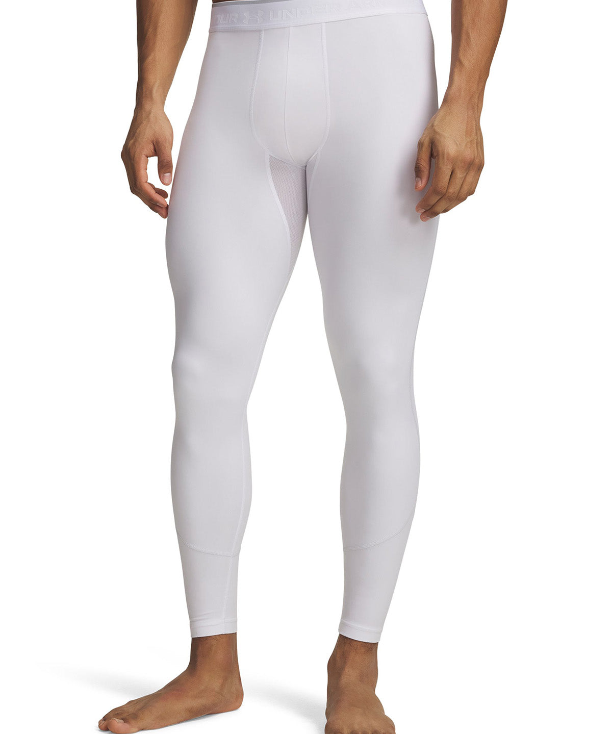 UA HG Elite Leggings Primera Capa Inferior Blanca para Hombre