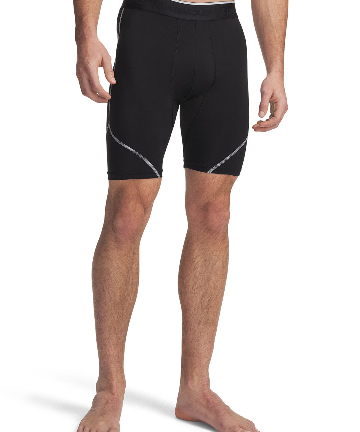UA HG Elite Long Shorts Calza negro para hombre