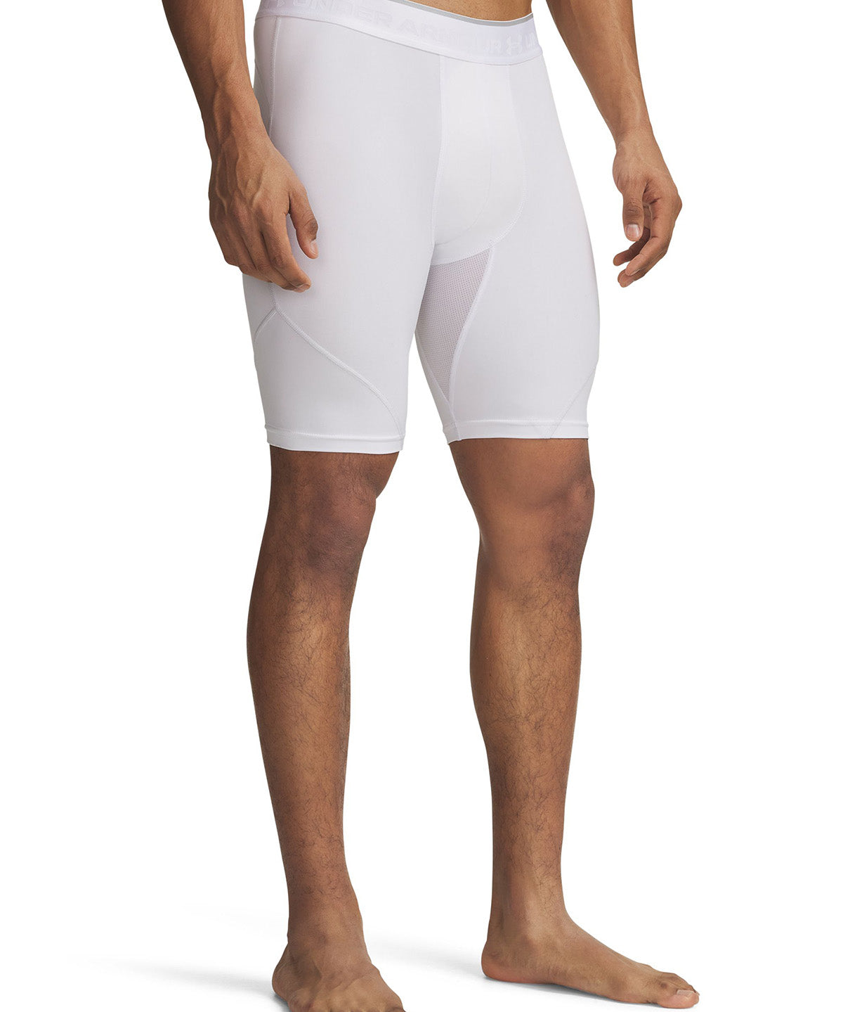 UA HG Elite Long Shorts Calza blanco para hombre
