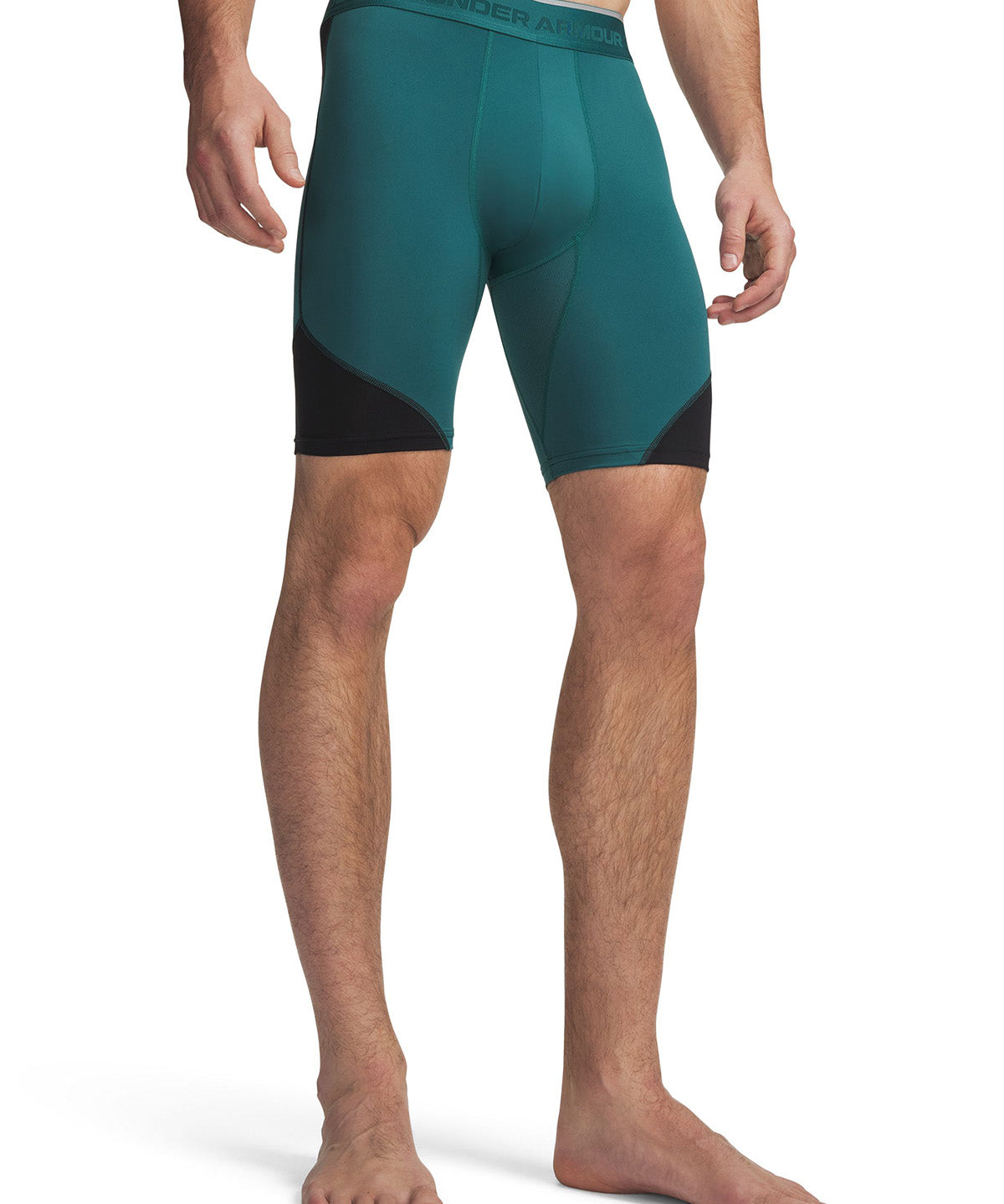 UA HG Elite Long Shorts Calza verde para hombre