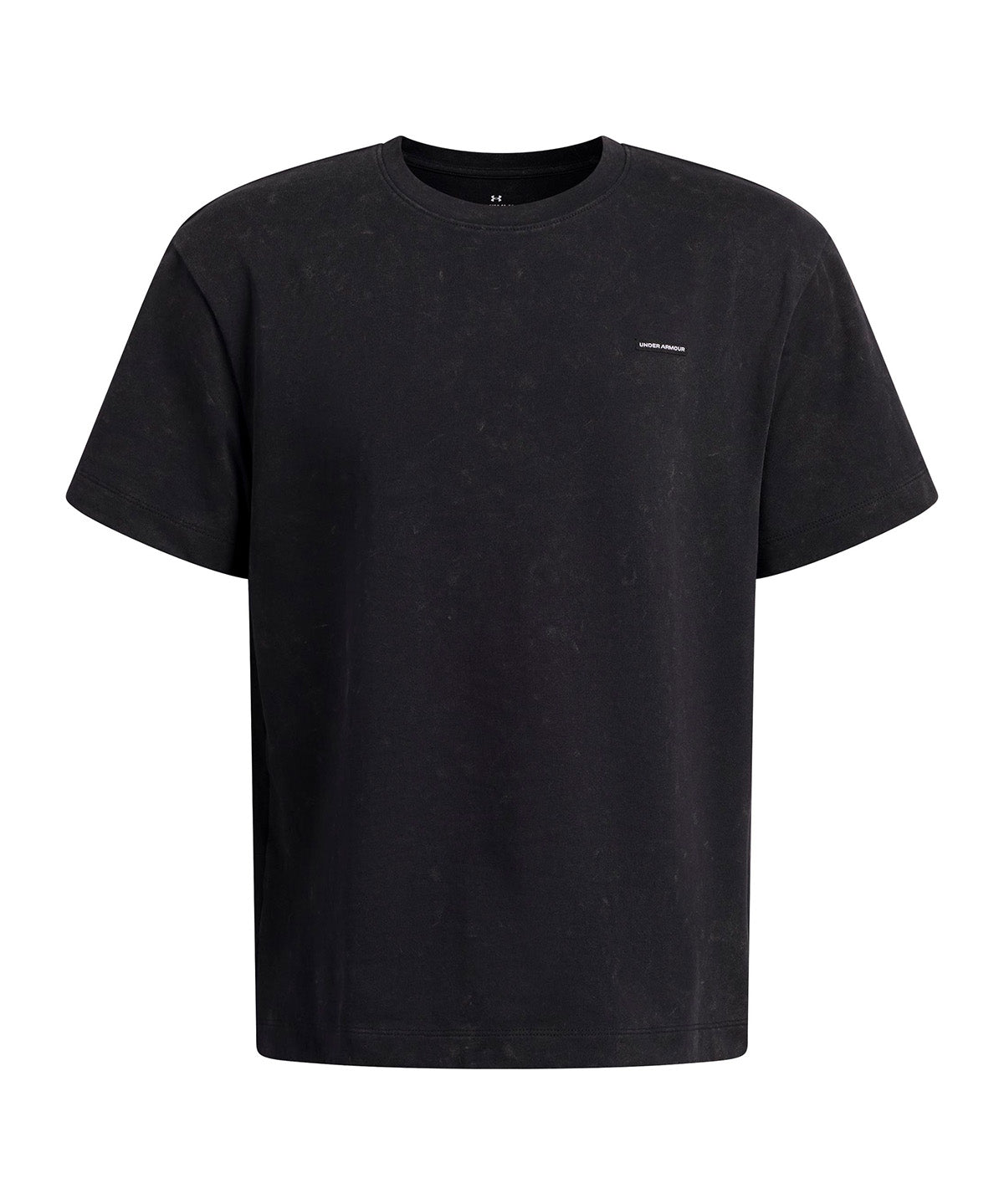 Polera manga corta UA Heavyweight Wash negro para niño