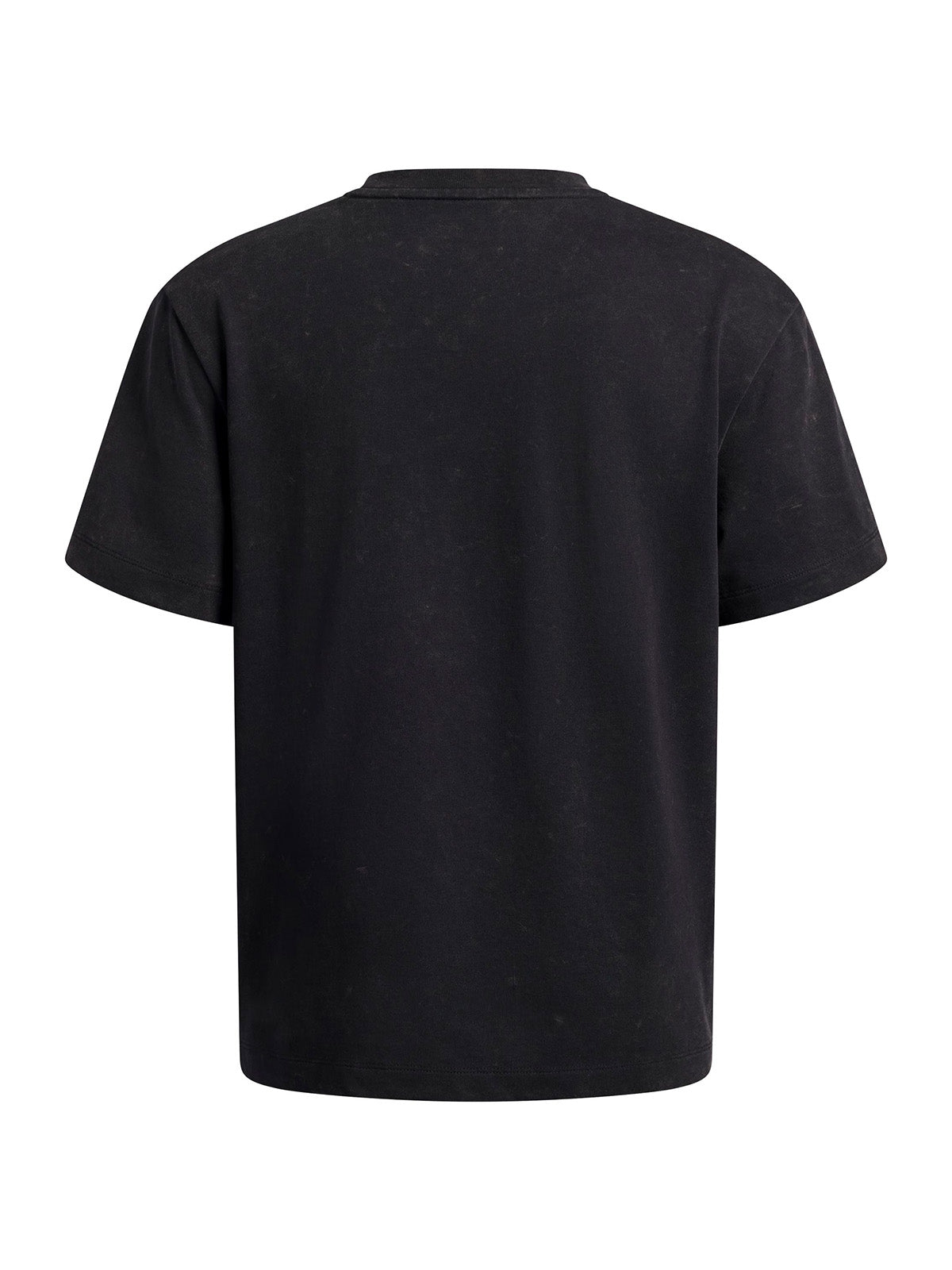 Polera manga corta UA Heavyweight Wash negro para niño
