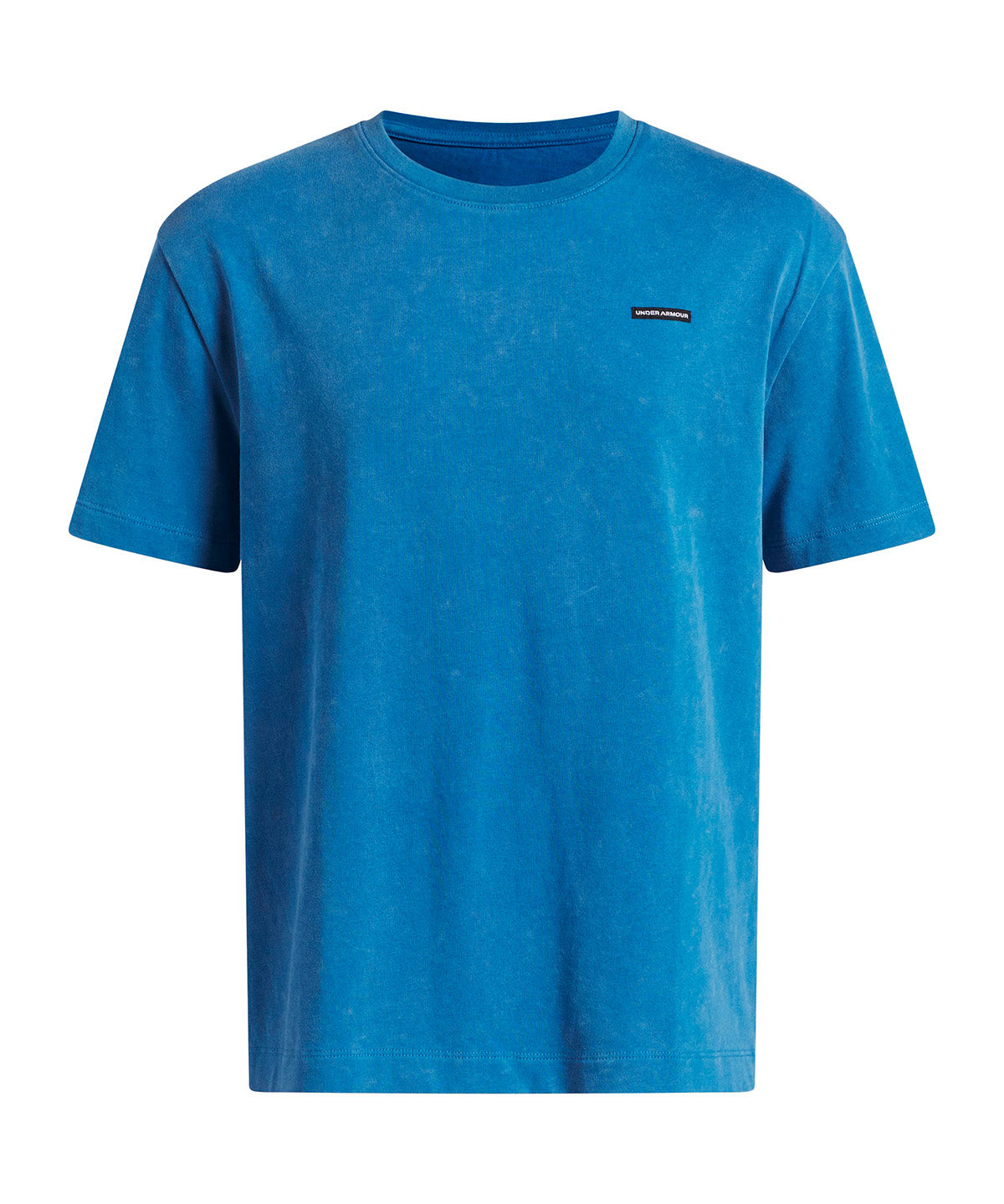 Polera manga corta UA Heavyweight Wash azul para niño