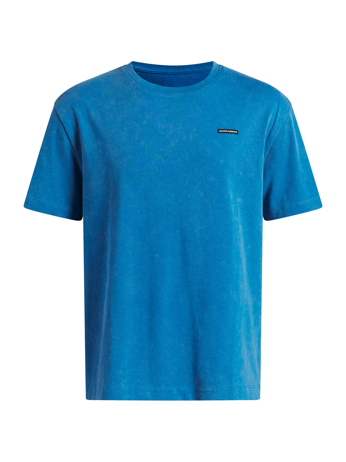 Polera manga corta UA Heavyweight Wash azul para niño