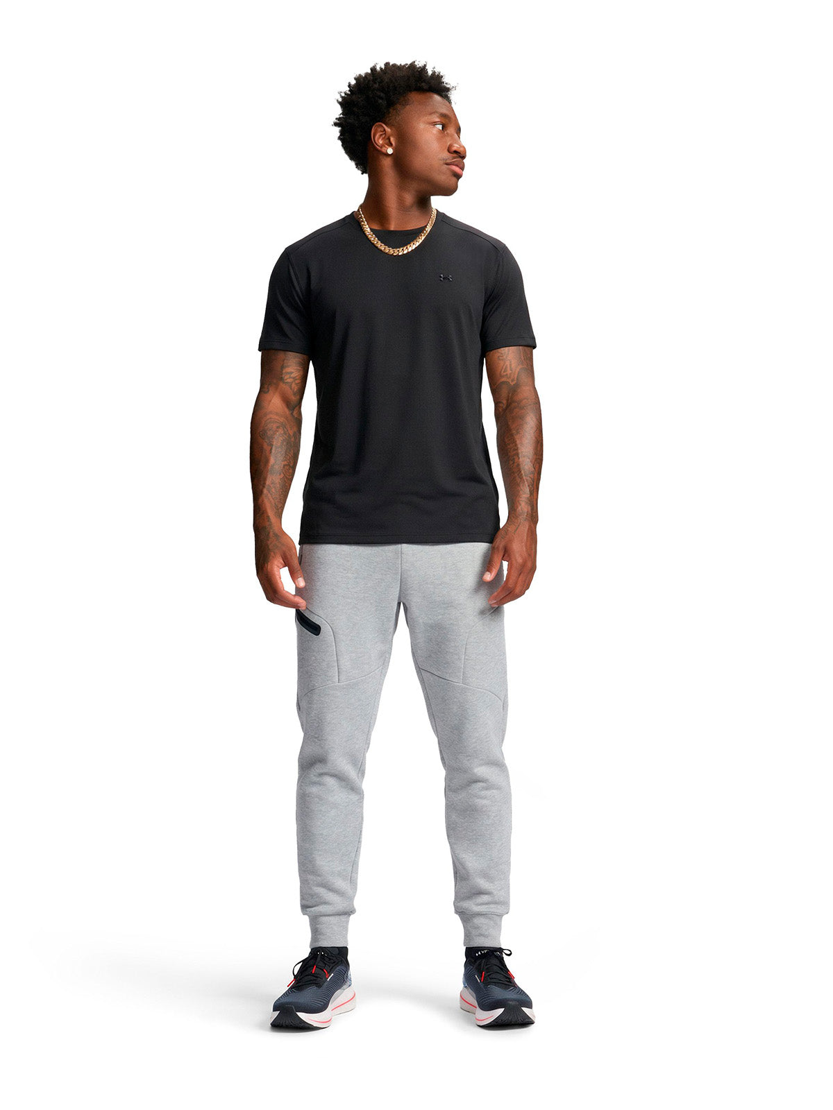 Polera manga corta UA The Bouncy Tee negro para hombre