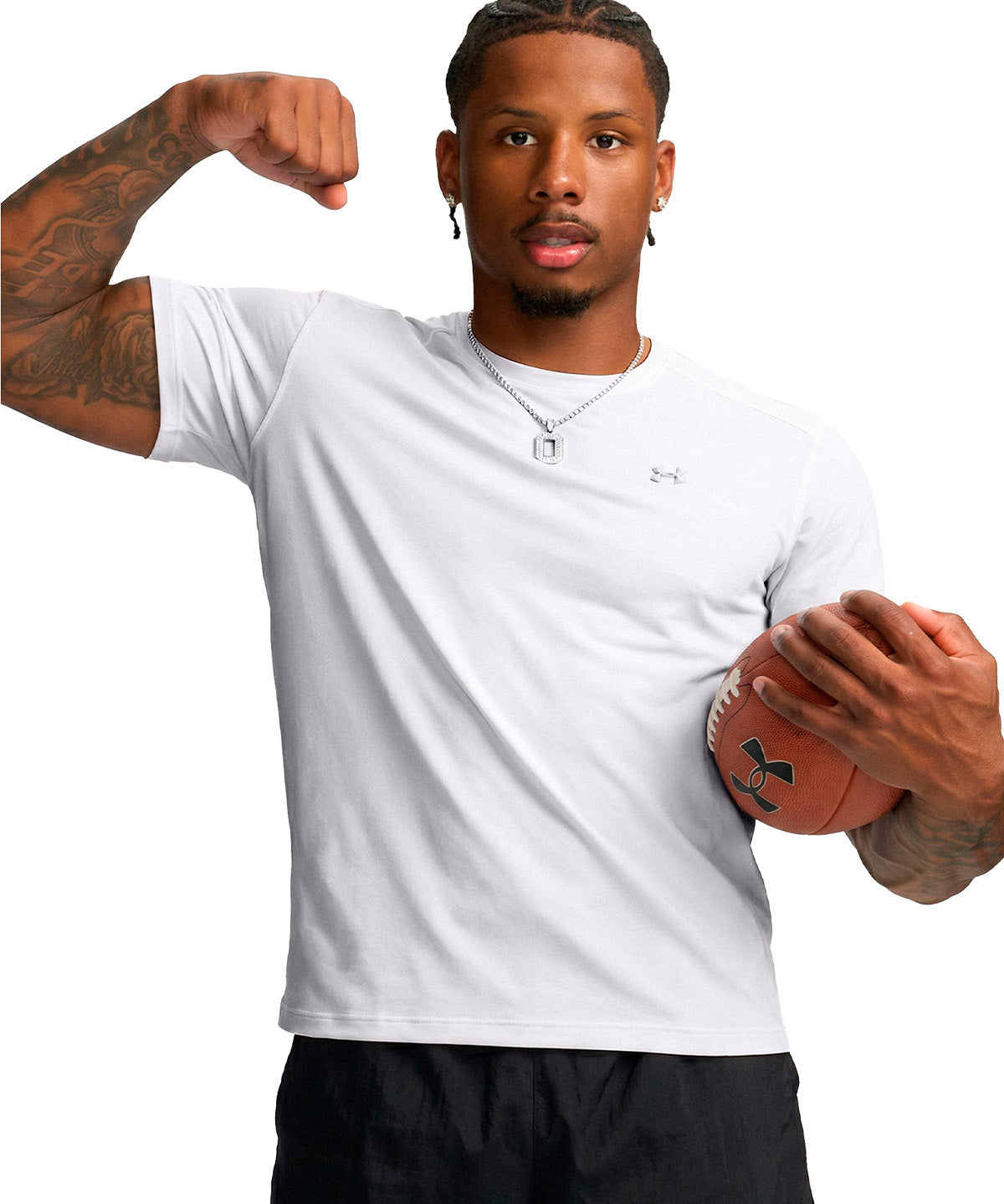 Polera manga corta UA The Bouncy Tee blanco para hombre