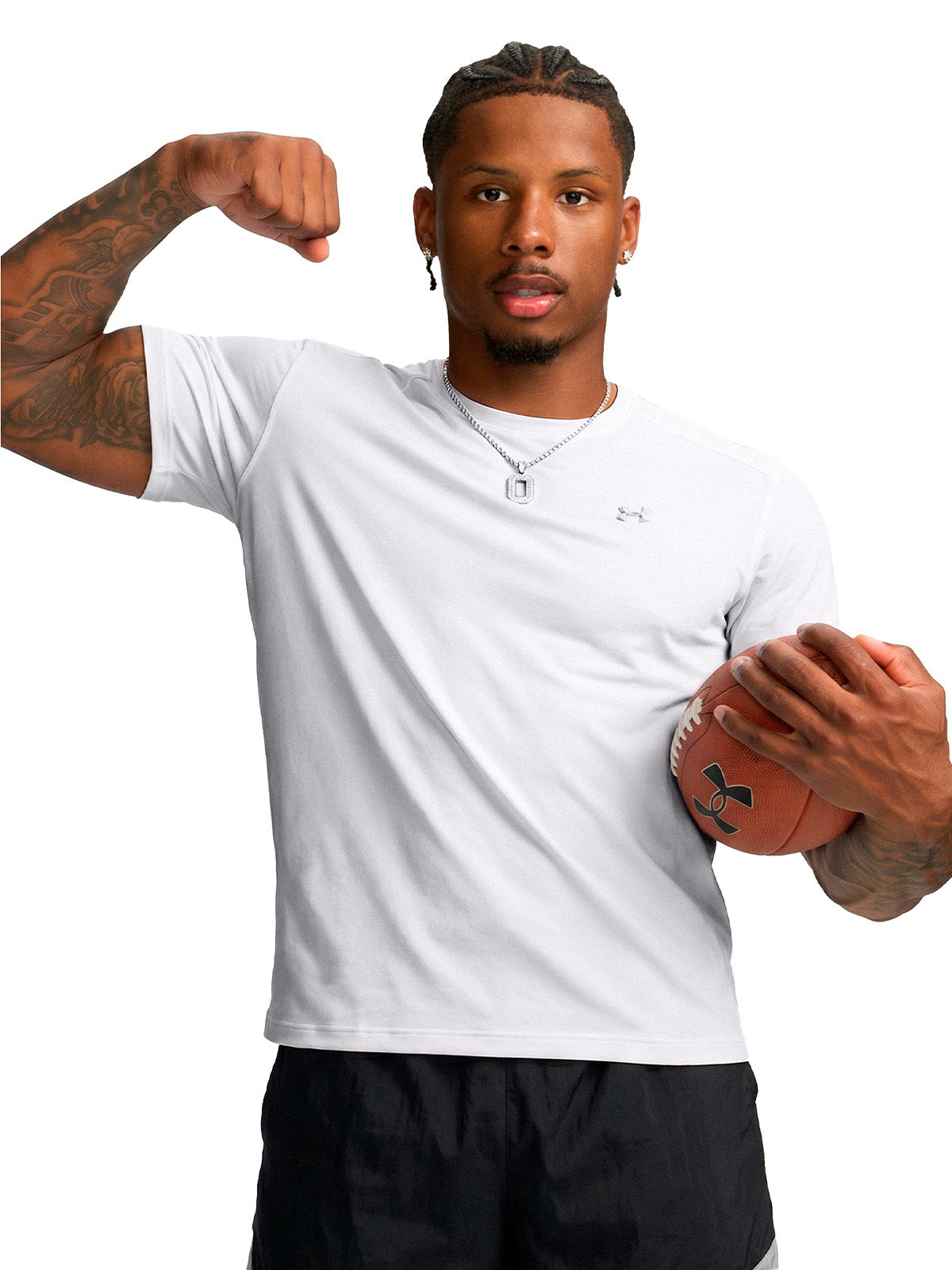 Polera manga corta UA The Bouncy Tee blanco para hombre