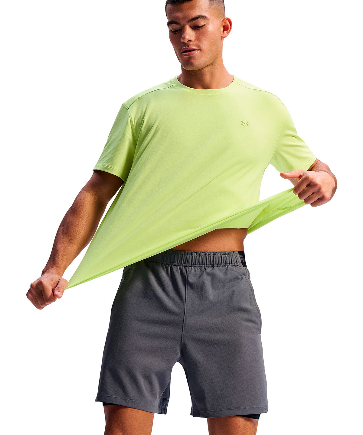Polera manga corta UA The Bouncy Tee verde para hombre