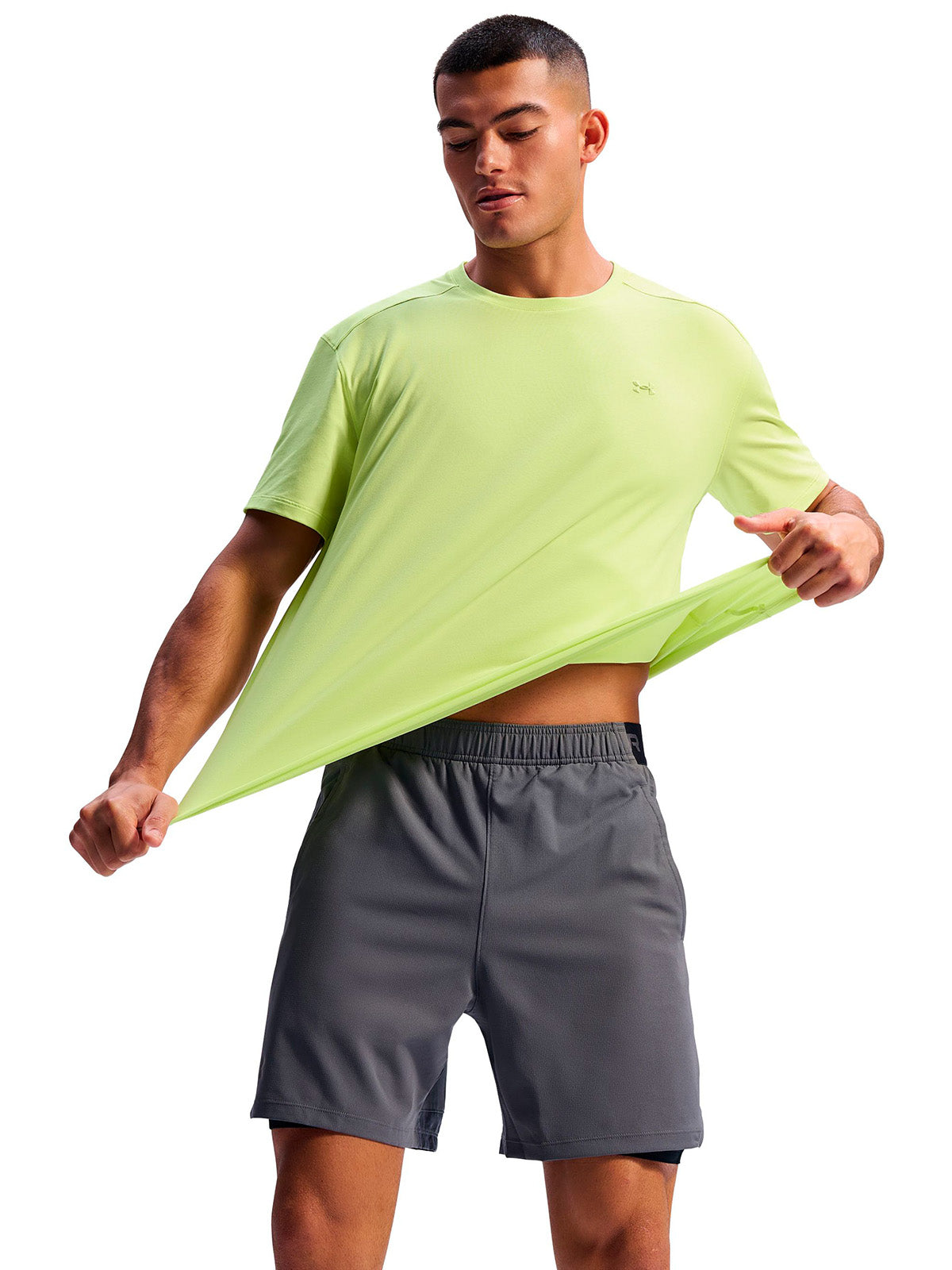 Polera manga corta UA The Bouncy Tee verde para hombre
