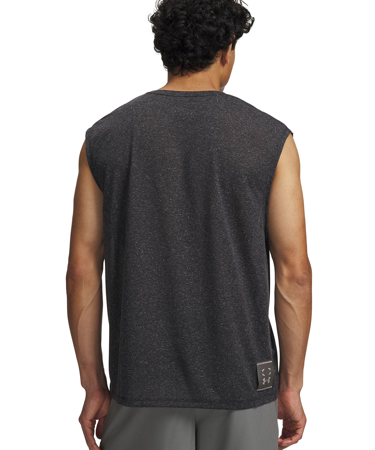 Polera sin manga UA HB Run Aeris negra para hombre