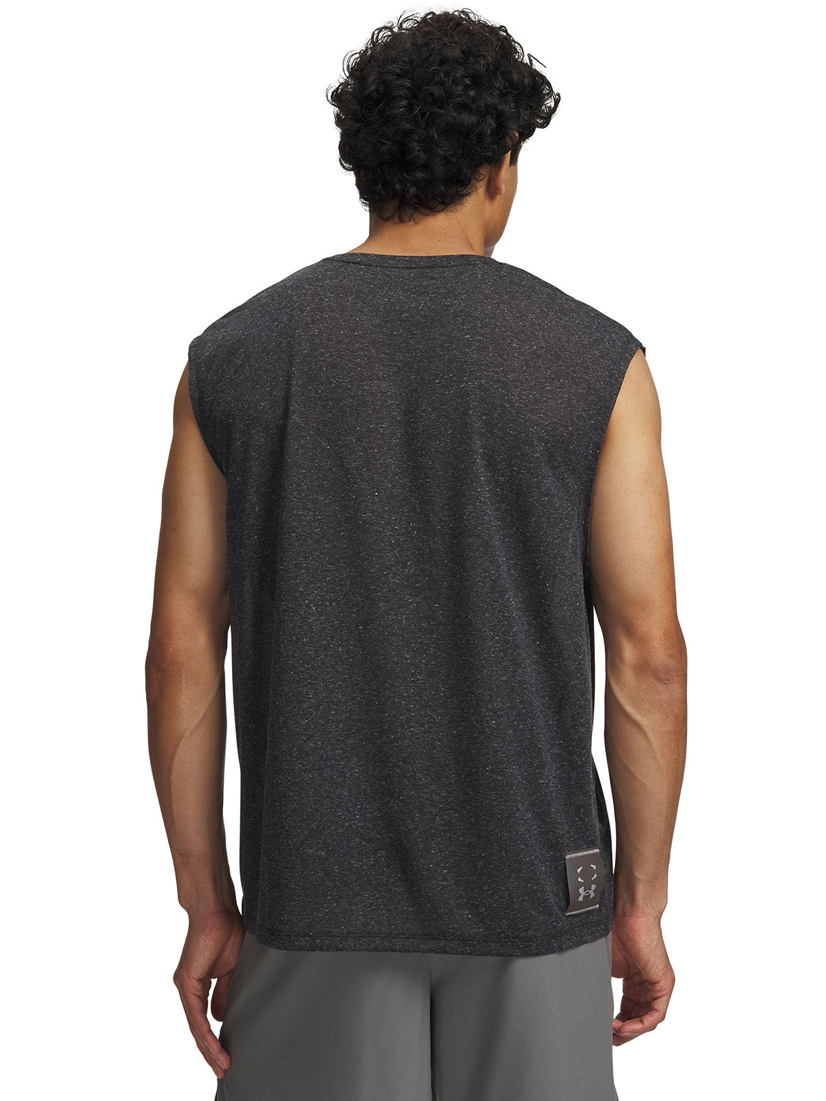 Polera sin manga UA HB Run Aeris negra para hombre