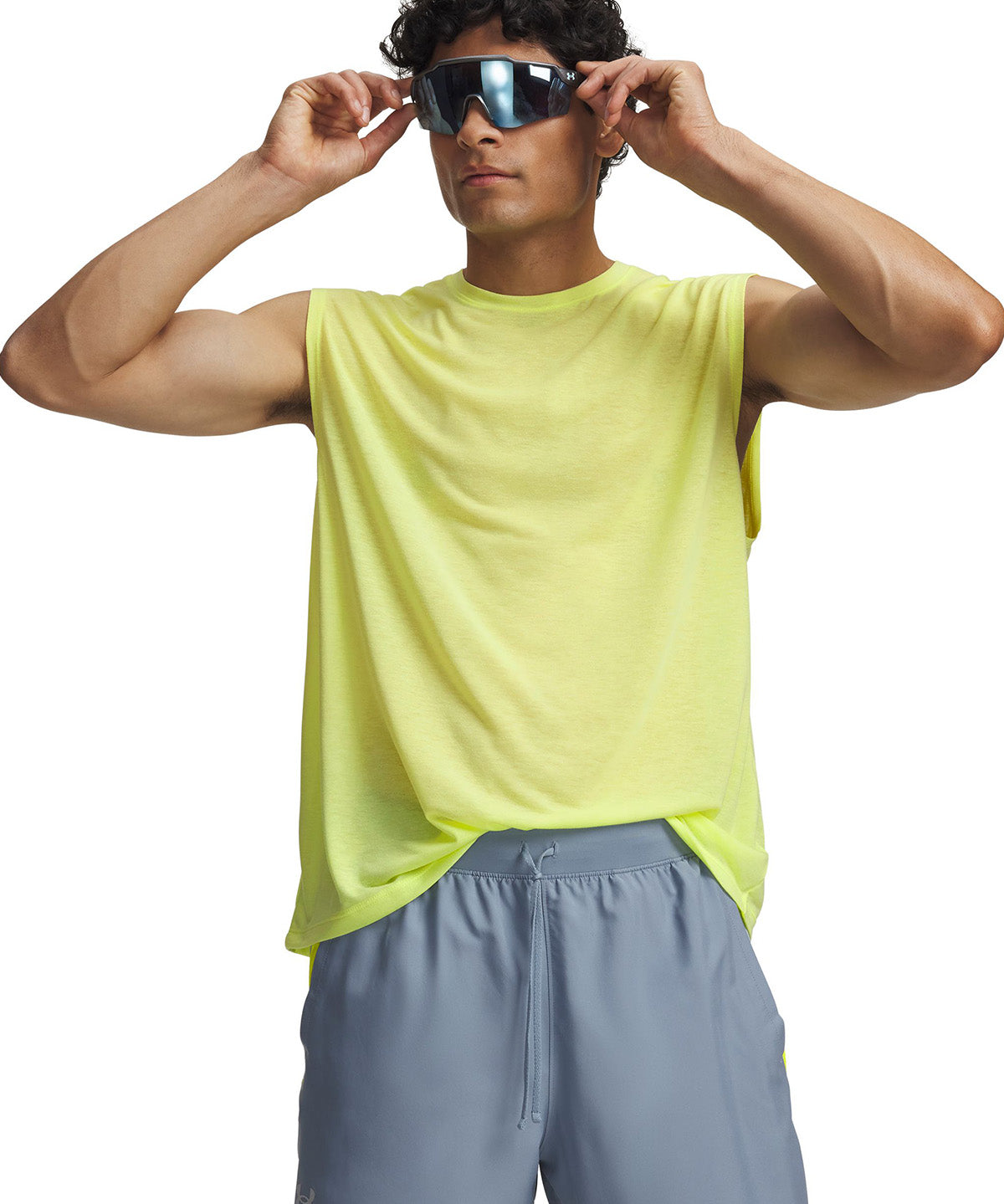 Polera sin manga UA HB Run Aeris amarilla para hombre