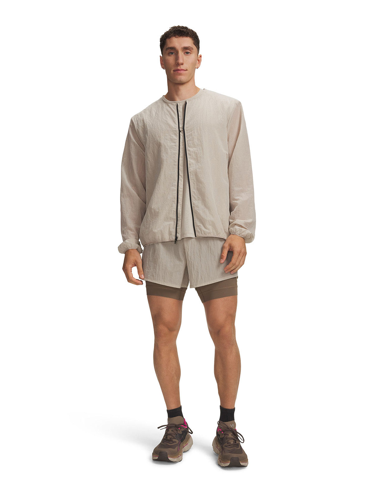 Short UA HB Run café para hombre