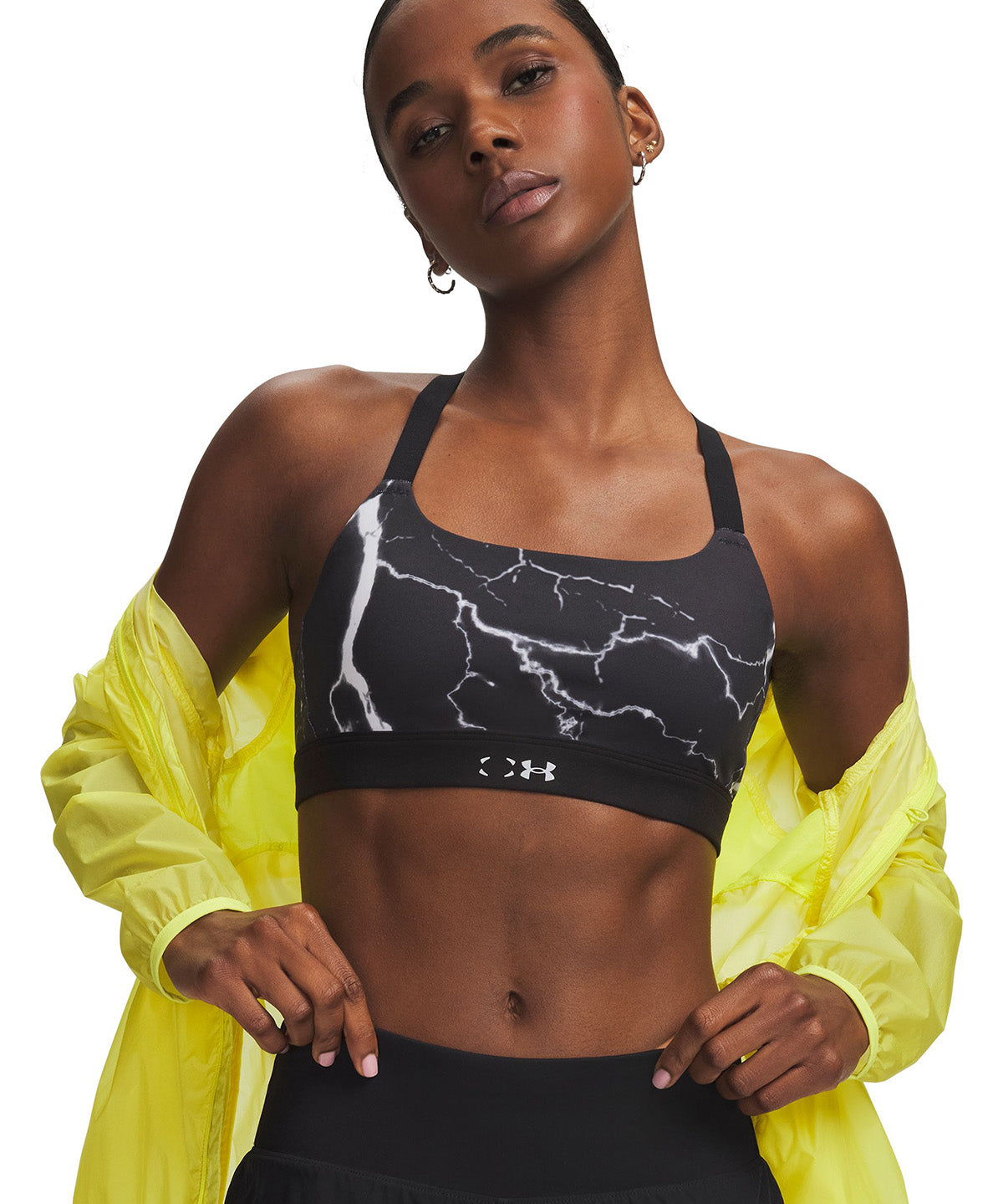 Peto UA HB Run Printed negro para mujer