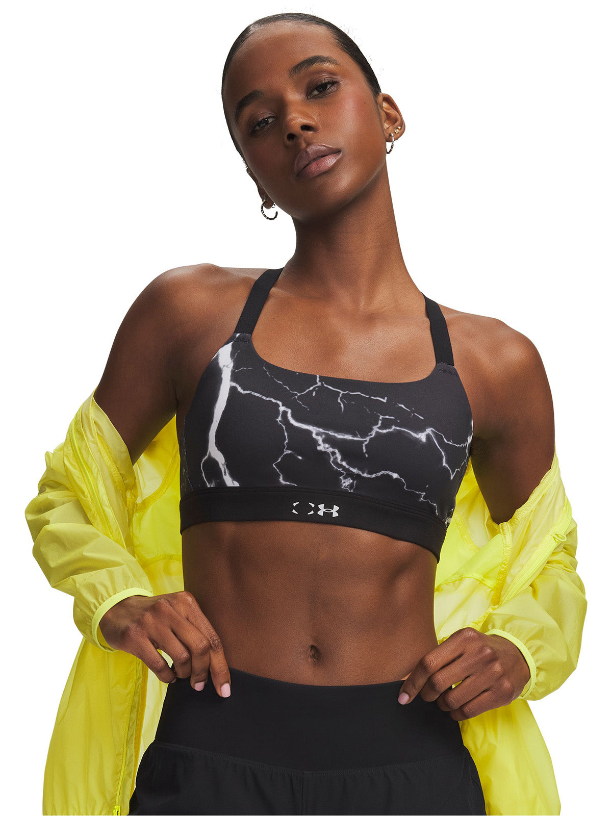 Peto UA HB Run Printed negro para mujer