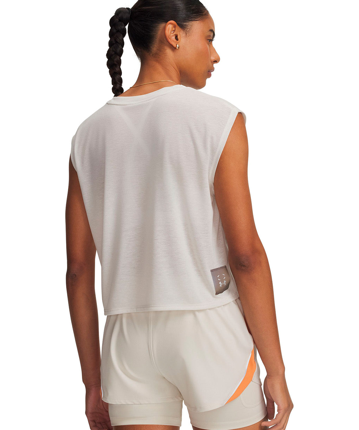 Polera UA Halo Run Aeris blanca para mujer
