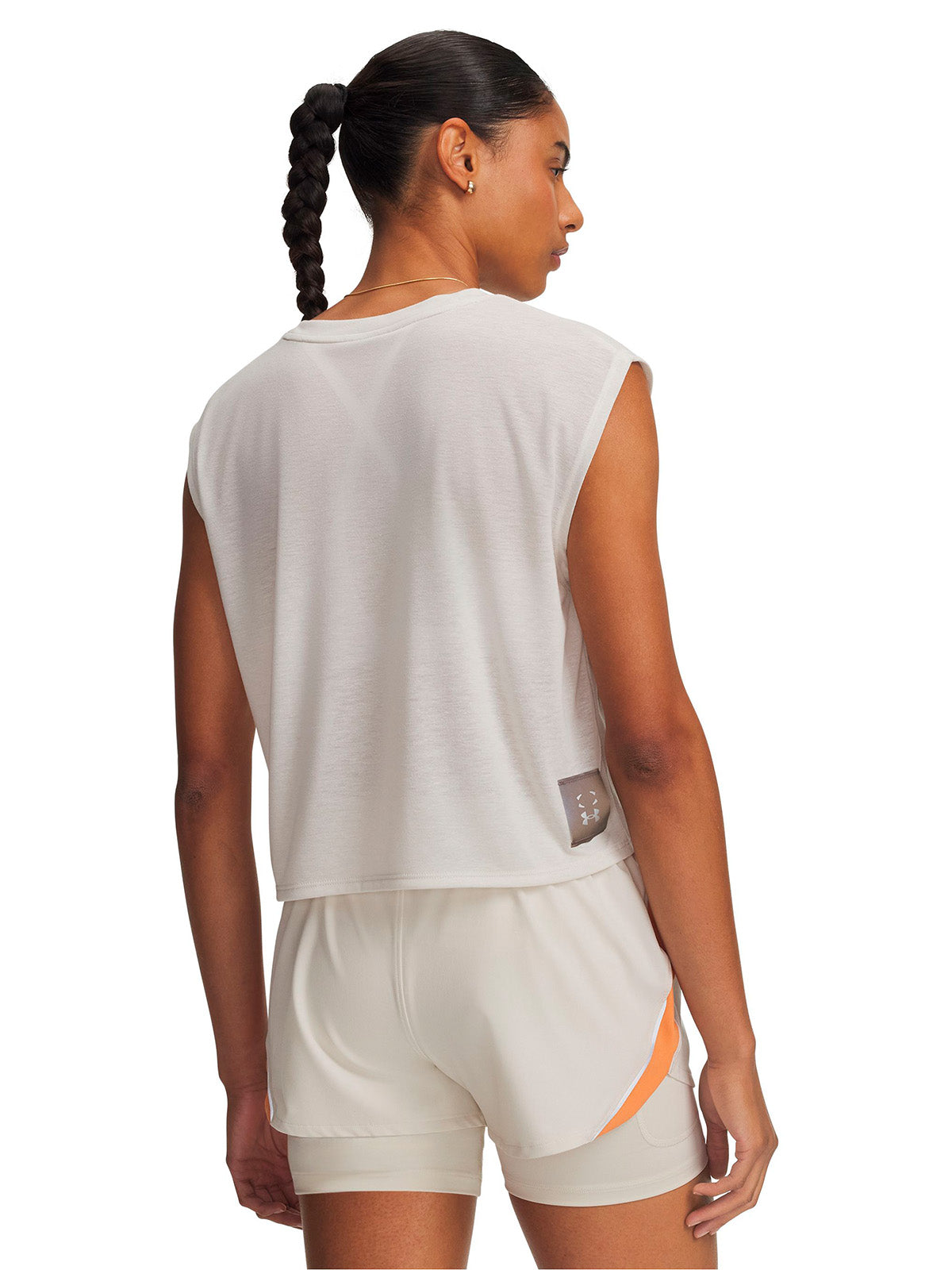 Polera UA Halo Run Aeris blanca para mujer