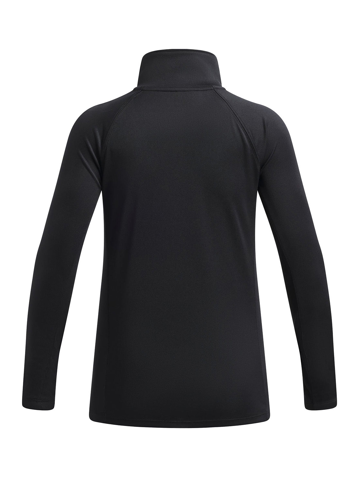 Poleron UA Tech Branded ½ Zip negro para niña