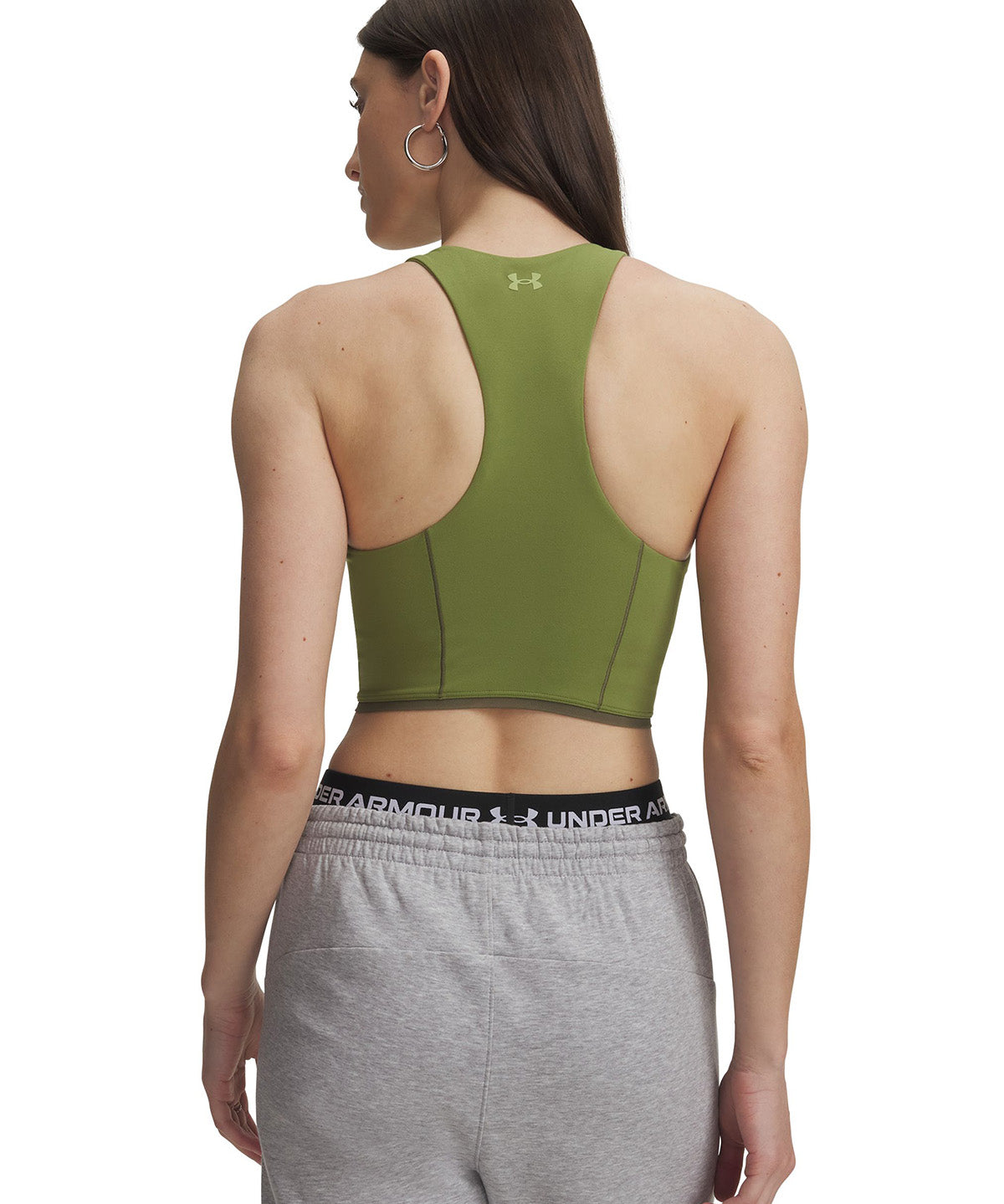 Polera sin manga UA Meridian Mesh verde para mujer
