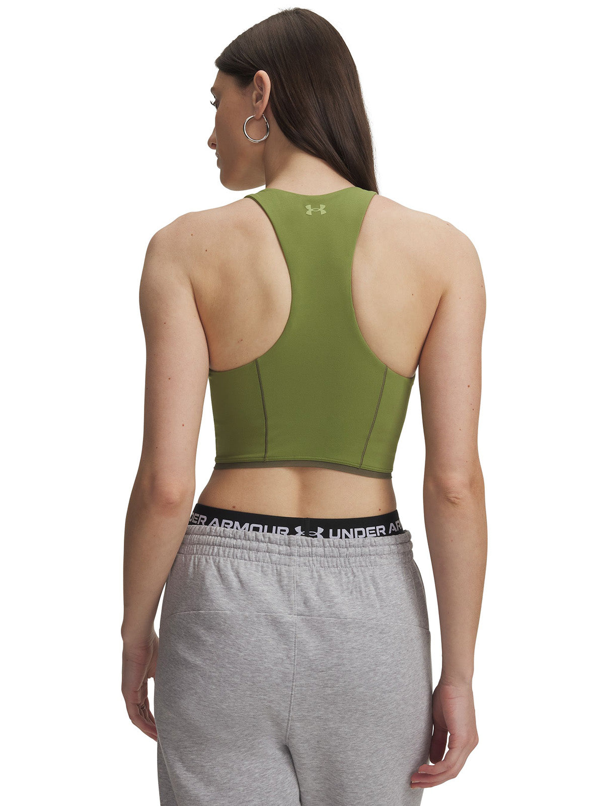 Polera sin manga UA Meridian Mesh verde para mujer