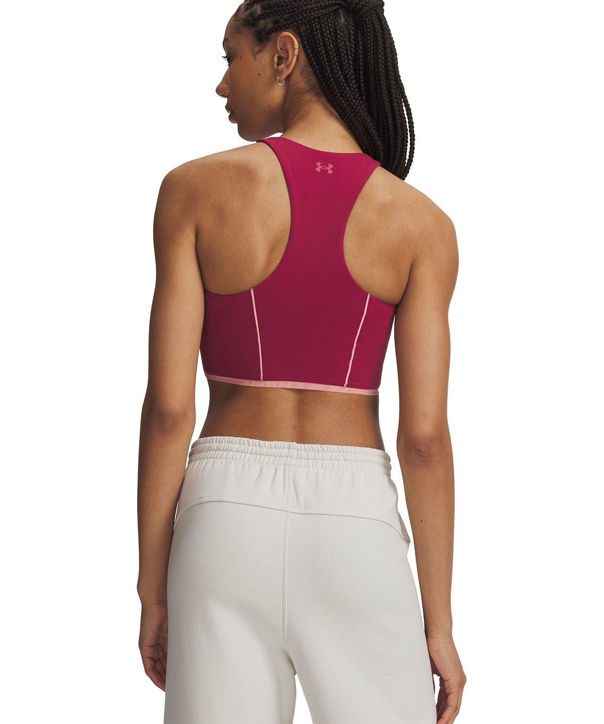 Polera sin manga UA Meridian Mesh Tank roja para mujer