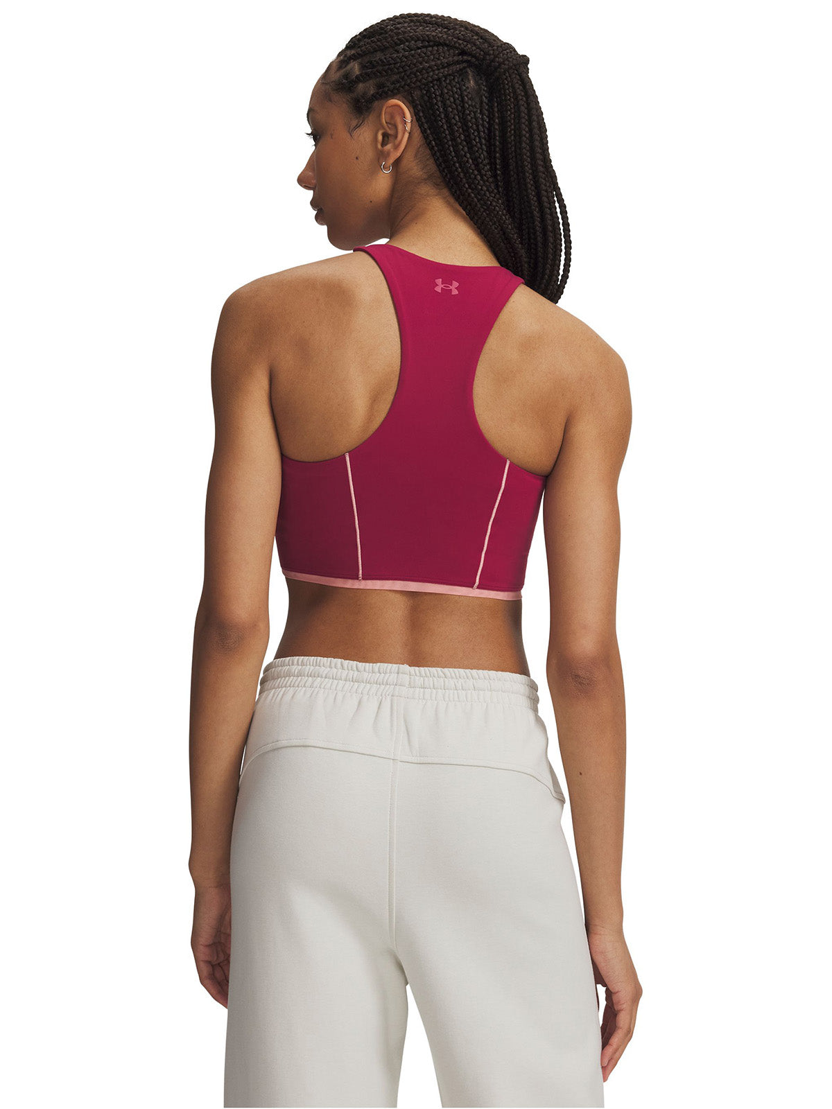 Polera sin manga UA Meridian Mesh Tank roja para mujer