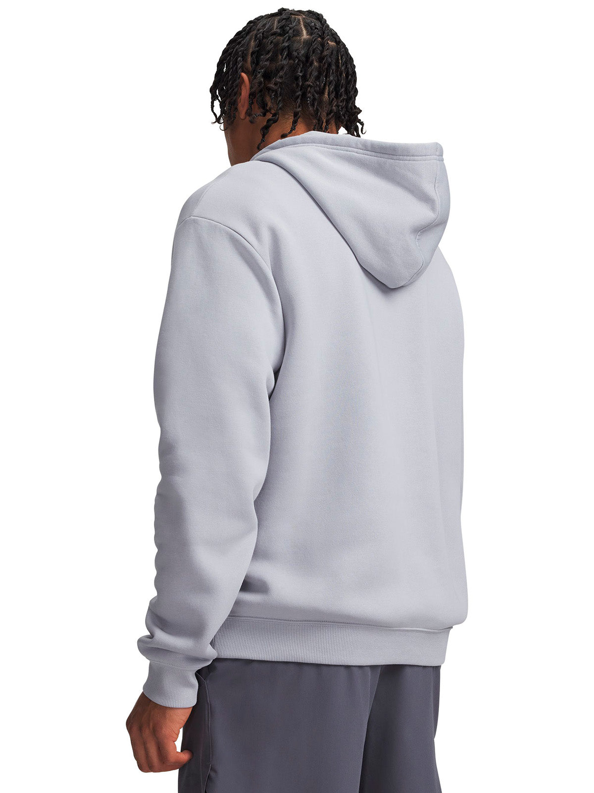 Poleron UA Rival Fleece Camo Fill gris para hombre