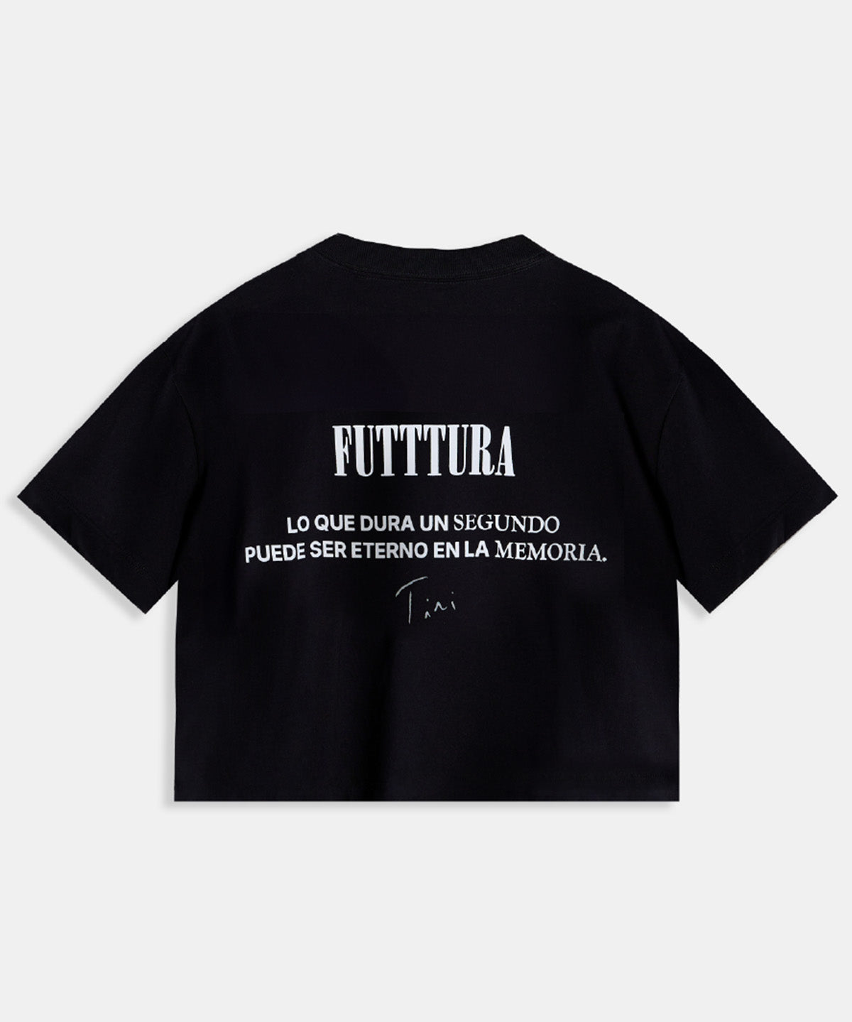 Polera Crop TINI Unisex Negra