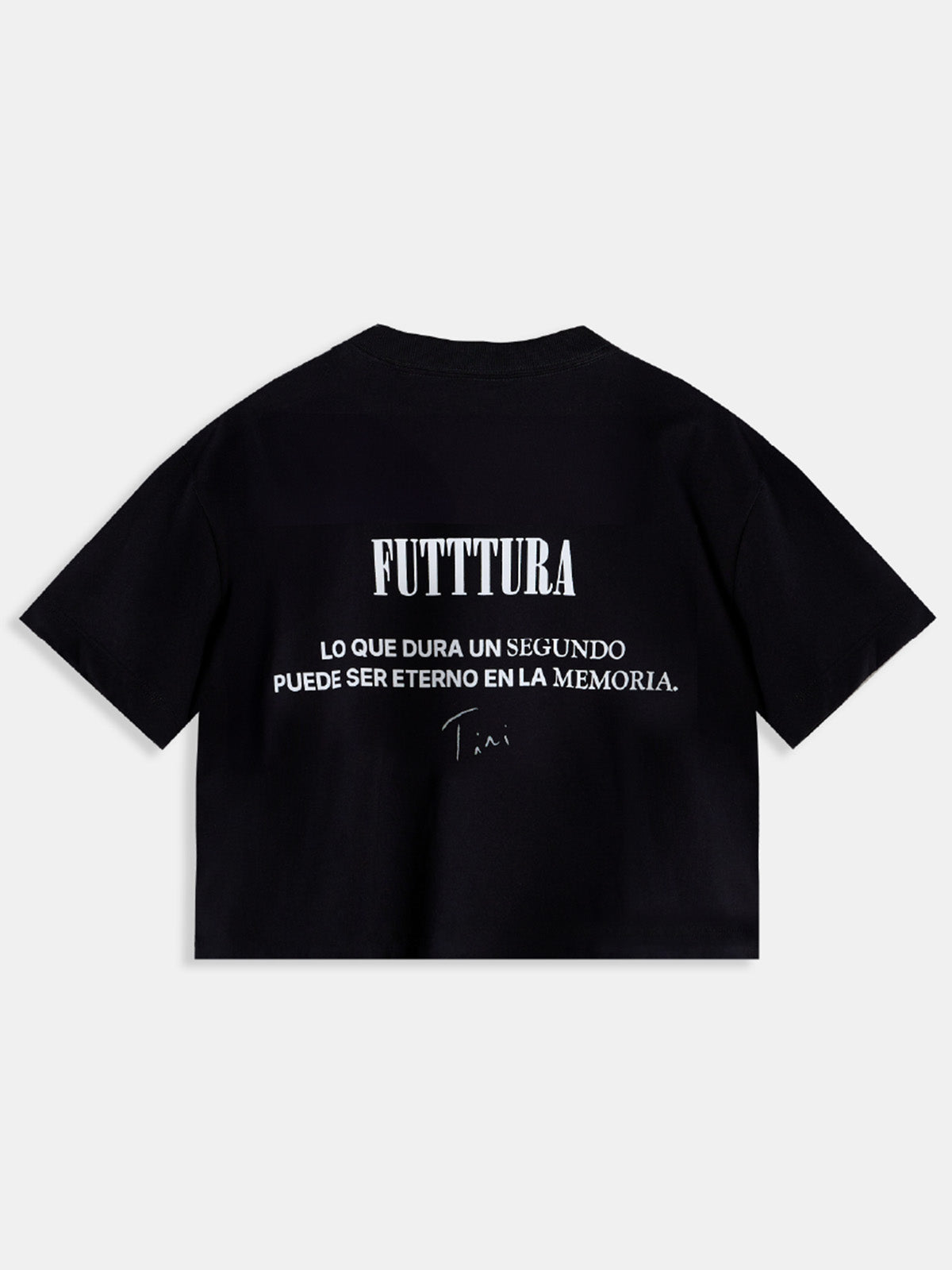 Polera Crop TINI Unisex Negra