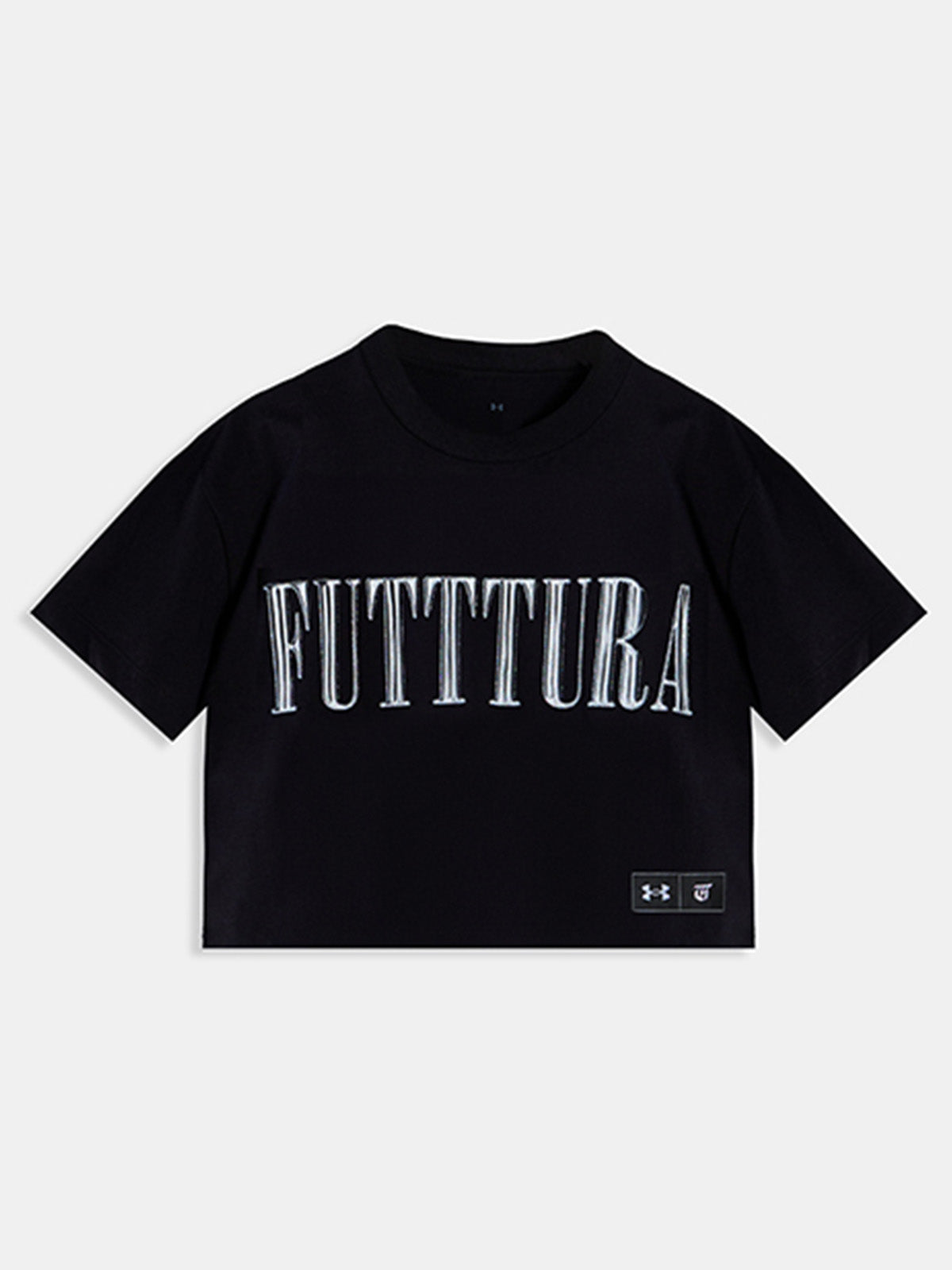 Polera Crop TINI Unisex Negra - FUTTURA