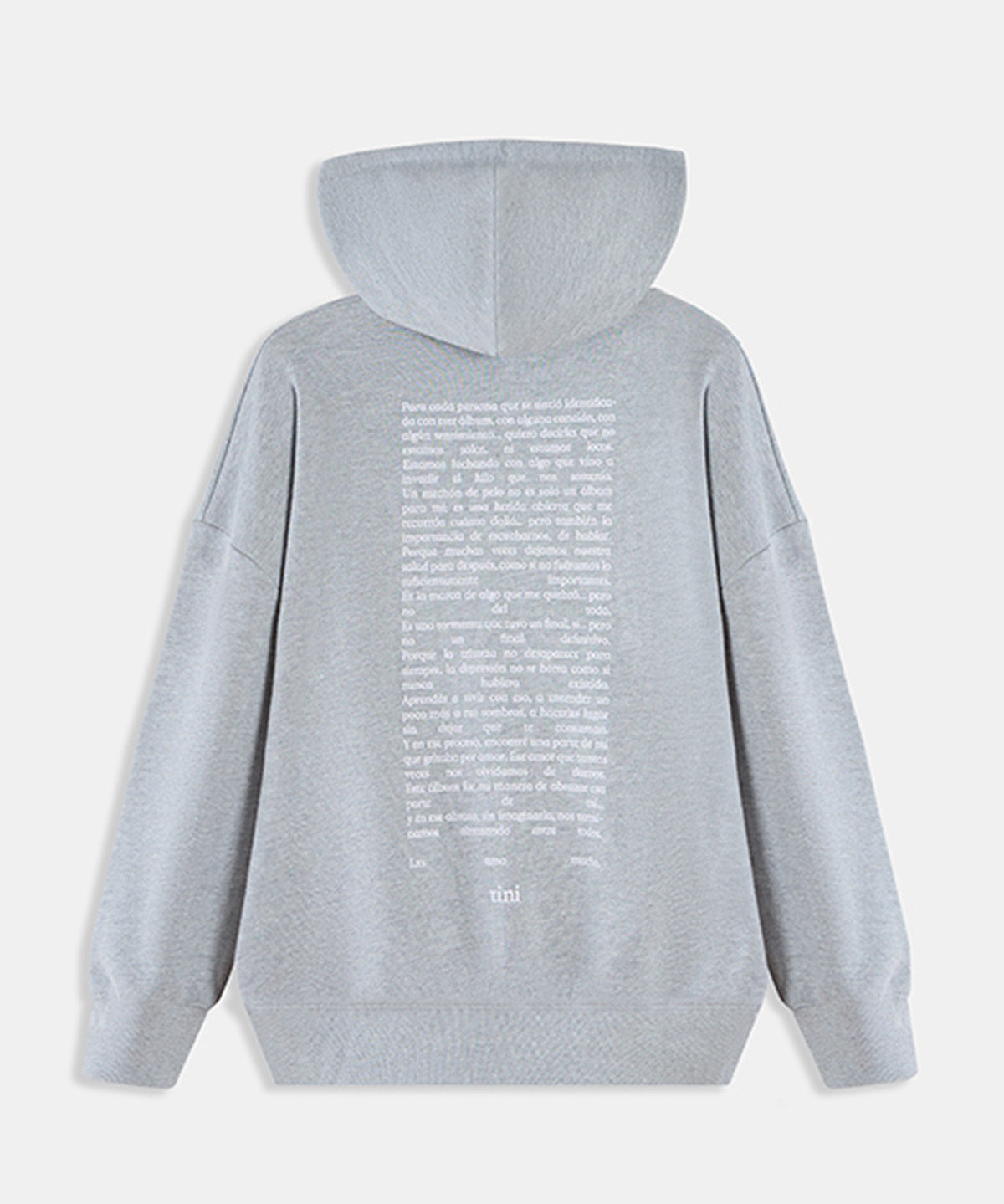 Polerón con capucha TINI Unisex Gris - FUTTTURA