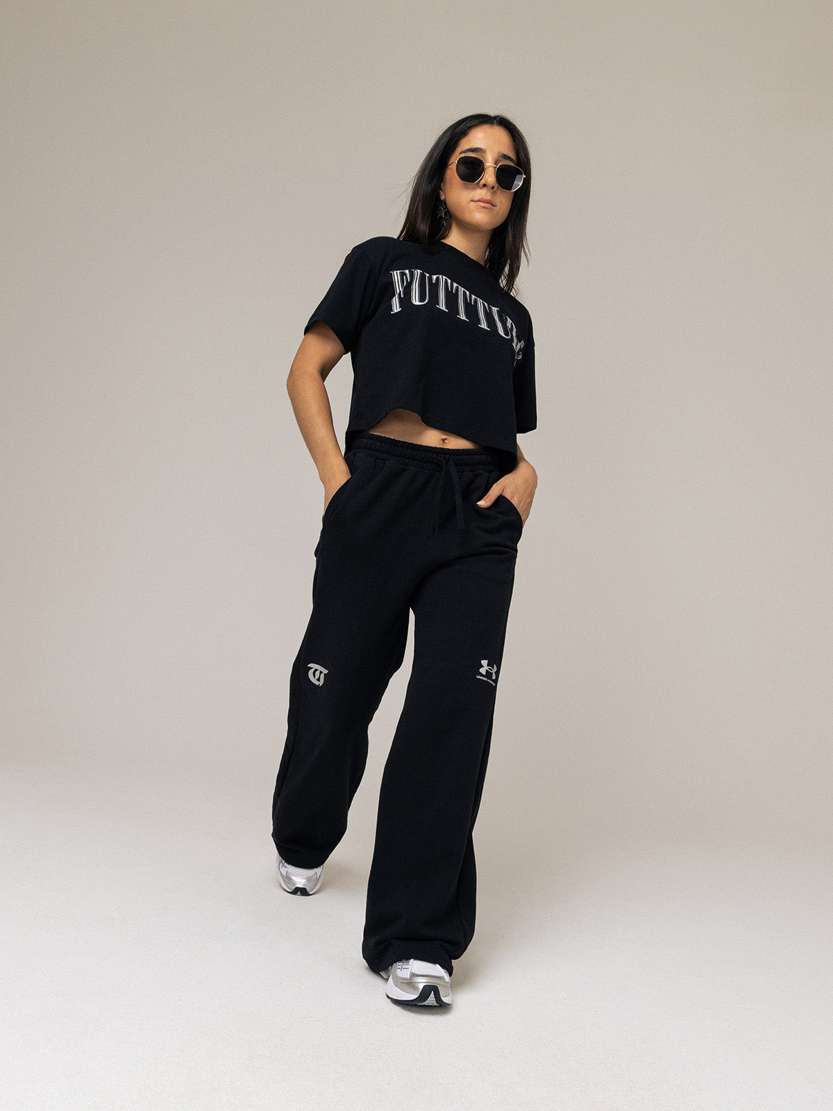 Pantalón Terry TINI Unisex Negro - FUTTTURA