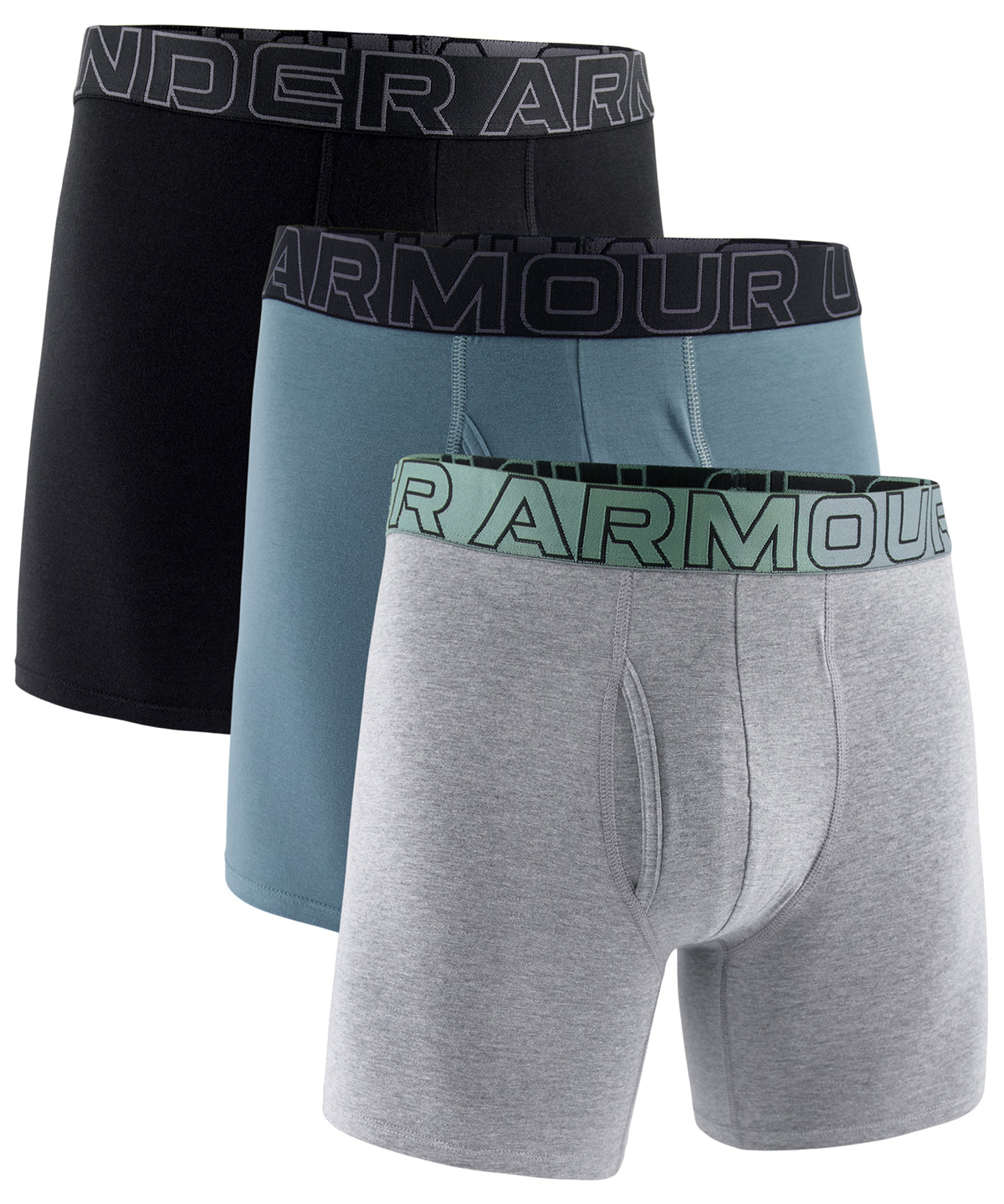 Boxer Performance de algodón 6" para hombre 3pk Under Armour