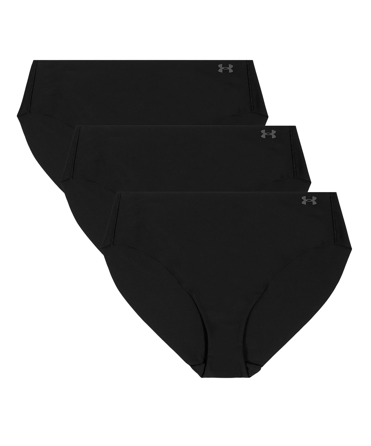 Paquete de 3 calzones para mujer Pure Stretch No Show Negro Under Armour