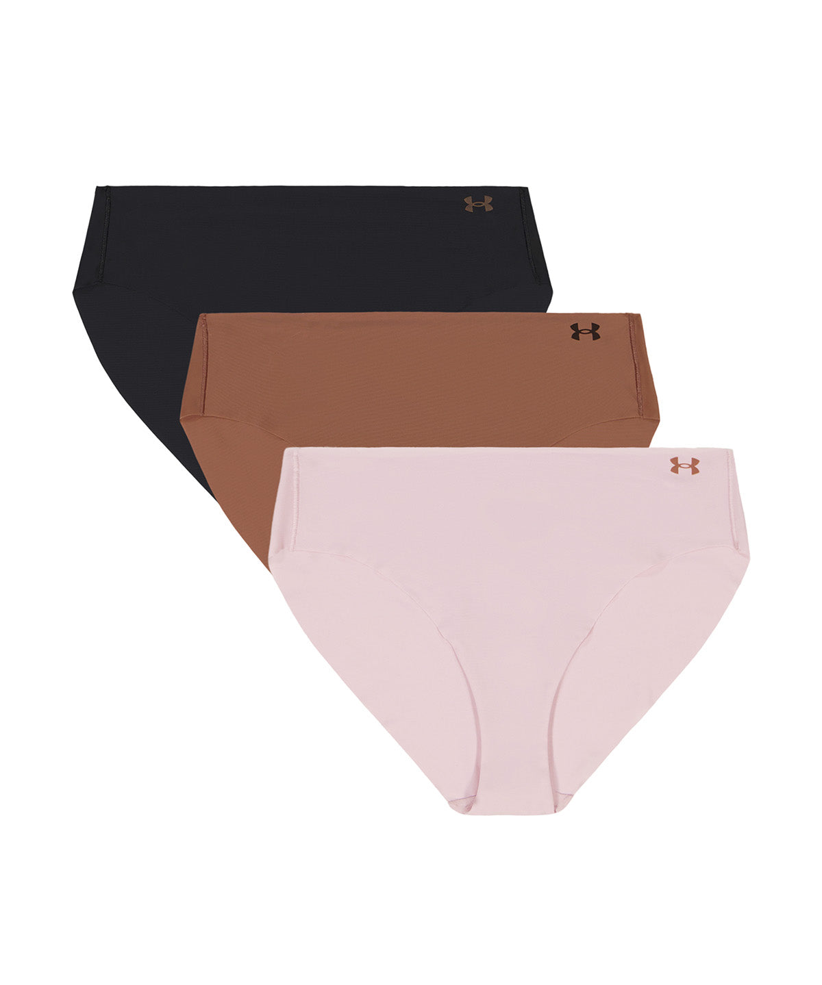 UA Pure Stretch No Show Bikini rosado para mujer