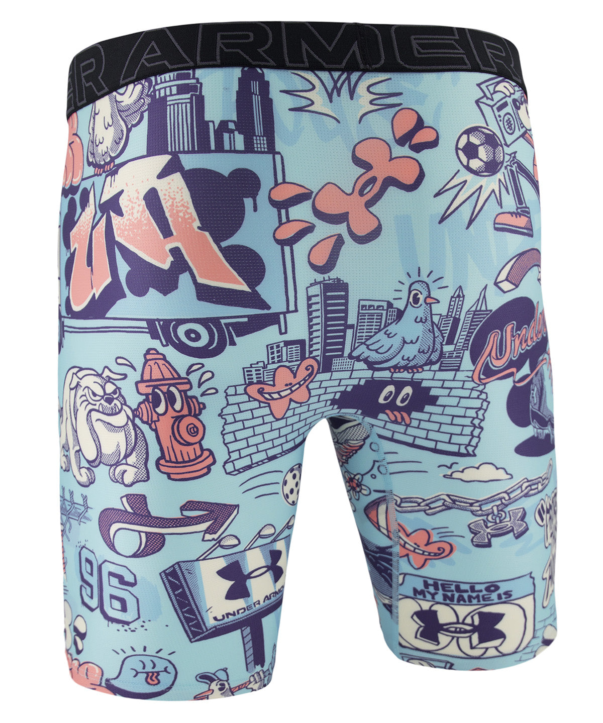 UA Performance Tech Mesh Boxer 9" azul para hombre