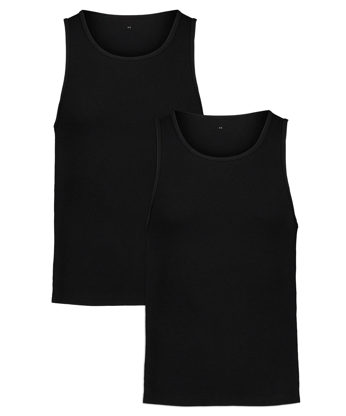 Camiseta sin manga de algodón para hombre negra 2-pack Under Armour