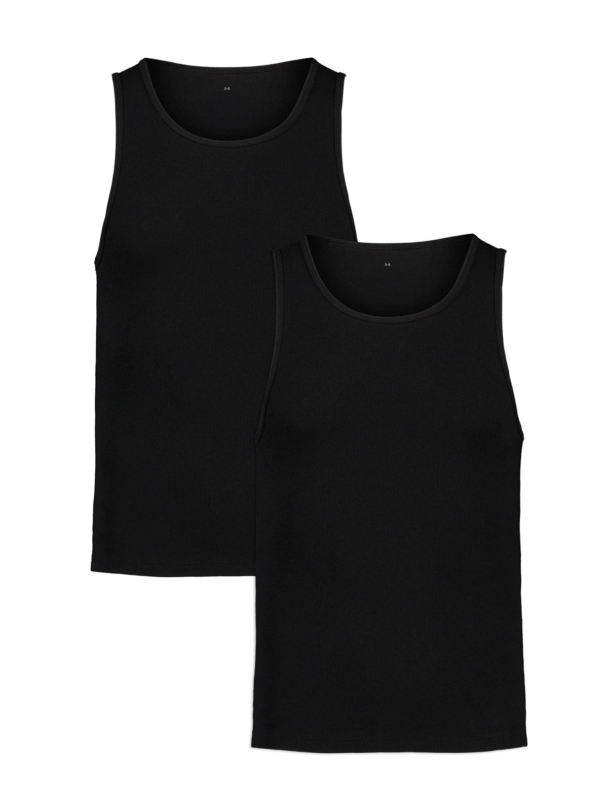 Camiseta sin manga de algodón para hombre negra 2-pack Under Armour